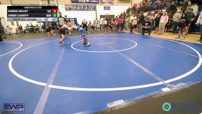 75 lbs Final - Kaisen Kelley, Tiger Trained Wrestling vs Creek Cassity, Barnsdall Youth Wrestling