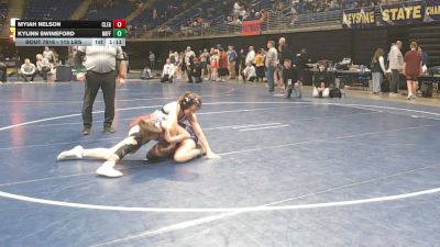 115 lbs Quarterfinal - Myiah Nelson, Clearfield vs Kylinn Swineford, Mifflin County