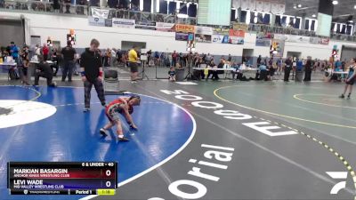 40 lbs Round 1 - Levi Wade, Mid Valley Wrestling Club vs Markian Basargin, Anchor Kings Wrestling Club