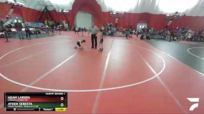 63 lbs Champ. Round 1 - Ayden Sebesta, CrassTrained: Weigh In Club vs Adam Larsen, Harlem Huskies WC