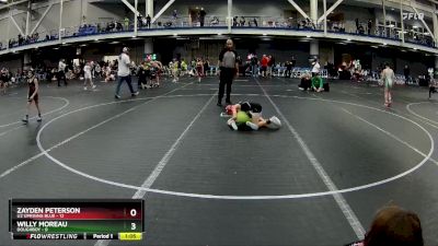 56 lbs Round 5 (6 Team) - Willy Moreau, Doughboy vs Zayden Peterson, U2 Uprising Blue