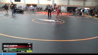 135 lbs Cons. Round 2 - Hailey Bowman, Dubuque Senior vs Nicole Peterson, Iowa City, City High