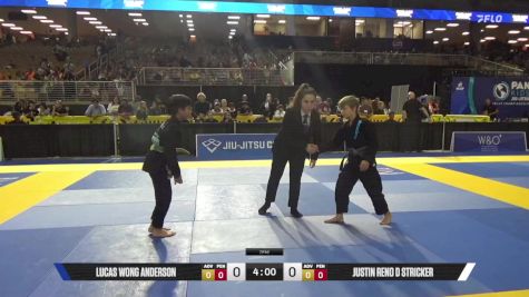 Justin Reno D Stricker vs Lucas Wong Anderson 2025 Pan Kids Jiu-Jitsu IBJJF Championship