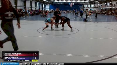 180 lbs Champ. Round 2 - Jessica Komolafe, Joliet Junior College vs Brylie Schaub, Iowa Central Community College