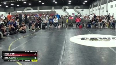 80 lbs Placement Matches (8 Team) - Drey Kren, LAW/Crass Wrestling(WI) vs Bryce Fiore, Minions Green (GA)