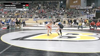 120 lbs Champ. Round 1 - Keaton Dicken, Conner vs Nolan Favorite, Oldham County