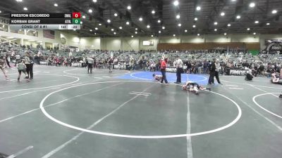 54 lbs Consi Of 8 #1 - Preston Escobedo, Small Town WC vs Korban Grant, Athlos Wrestling
