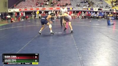 149 lbs Finals (2 Team) - Xavier Pena, Centenary (NJ) vs Quinn Tobin, Alvernia University