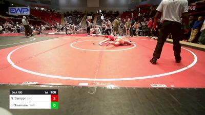 110 lbs Semifinal - Nash Denison, Cowboy Wrestling Club vs Jett Sisemore, Team Tulsa Wrestling Club