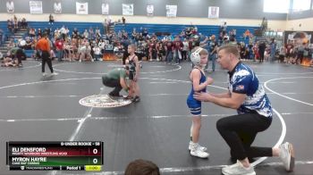 58 lbs Round 1 - Myron Hayre, Cane Bay Cobras vs Eli Densford, Mighty Warriors Wrestling Acad