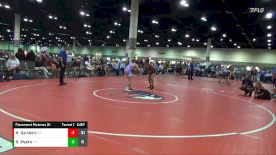 135 lbs Placement Matches (8 Team) - Dayauna Myers, FC Boom Squad vs Holly Sanders, Head Hunters