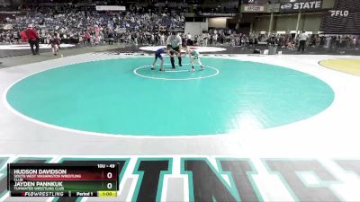 49 lbs 7th Place Match - Hudson Davidson, South West Washington Wrestling Club vs Jayden Pannkuk, Tumwater Wrestling Club