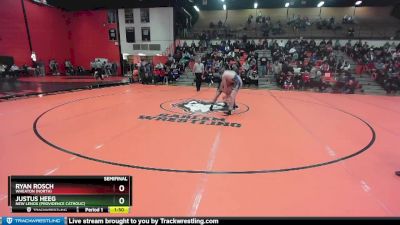 150 lbs Semifinal - Justus Heeg, New Lenox (PROVIDENCE CATHOLIC) vs Ryan Rosch, Wheaton (NORTH)