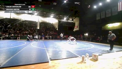 Girls 140 M1A 1st Place Match - Chloe Critchlow, Grantsville - Girls vs Brooke Deeter, West Field - Girls