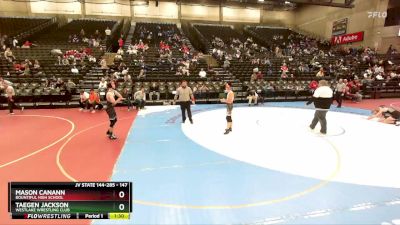 147 lbs Champ. Round 1 - Mason Canann, Bountiful High School vs Taegen Jackson, Westlake Wrestling Club