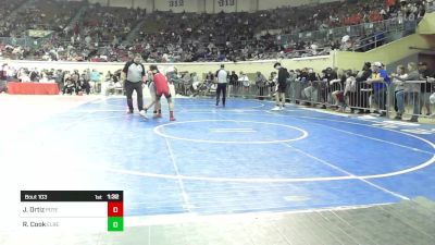 123 lbs Round Of 32 - Javier Ortiz, Poteau vs Rustyn Cook, El Reno