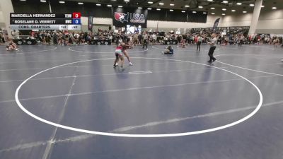 120 lbs Cons. Quarters - Roselane D. Verrett, Monticello Wrestling Club vs Marciella Hernandez, Toss Em Up Wrestling Academy