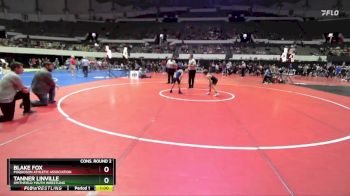 Rookie 3-5 64 Cons. Round 2 - Blake Fox, Poquoson Athletic Association vs Tanner Linville, Smithfield Youth Wrestling
