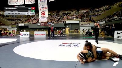 Junior Girls - 140 lbs Champ. Round 1 - Allegra Kelley, Inderkum High School Wrestling vs Natalin Hout, Red Star Wrestling Academy