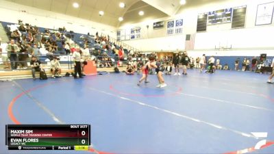 132 lbs Quarterfinal - Evan Flores, Legacy WC vs Maxim Sim, World Team Training Center