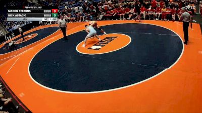 165 lbs Quarterfinals (8 Team) - Maxon Stearns, Murphysboro vs Nick Astacio, Woodstock (Marian)