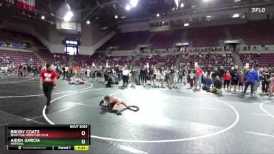 67 lbs Quarterfinal - Brody Coats, Bear Cave Wrestling Club vs Aiden Garcia, Montana