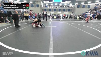 106 lbs Semifinal - Hunter Johnson, Watonga Youth Wrestling vs Kingston Hartfield 1, OKC Saints Wrestling