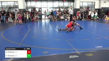 80 lbs Quarterfinal - Gabriel Coleman, Walton Takedown Club vs Hunter Cortjens, South Forsyth War Wrestling