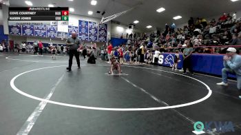 43 lbs Quarterfinal - Cove Courtney, Husky Wrestling Club vs Kasen Jones, Kingfisher YellowJackets