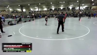 120 lbs Champ. Round 1 - Declan Ayre, Sumner County Wrestling Club vs Abraham Bravo Gomar, Stewarts Creek Wrestling Club