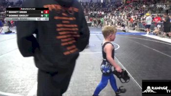 43 lbs Cons. Round 1 - Dominic Gridley, Pratt WC vs Bennett Green, Bourbon County