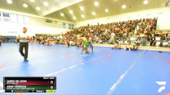 190 lbs Champ. Round 1 - Jared De Leon, Alta Loma HS vs John Venegas, Victor Villains Wrestling Club