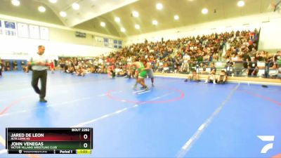 190 lbs Champ. Round 1 - Jared De Leon, Alta Loma HS vs John Venegas, Victor Villains Wrestling Club