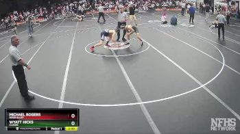 5A 138 lbs Quarterfinal - Wyatt Hicks, Clover vs Michael Rogers, River Bluff