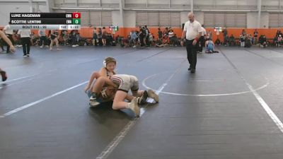 92 lbs Cons. Semi - Scottie Lentini, ELEVATE WRESTLING ACADEMY(Medina) vs Luke Hageman, CP Wrestling Academy