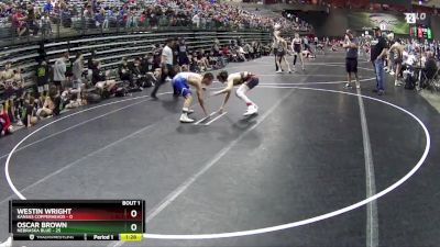 110 lbs Round 1 (6 Team) - Oscar Brown, Nebraska Blue vs Westin Wright, Kansas Copperheads