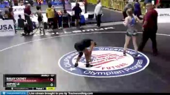 127 lbs Champ. Round 1 - Bailey Cathey, Swamp Monsters Wrestling Club vs Sophie Le, California