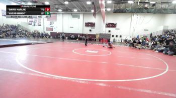 215 lbs 3rd Place - David Karlak, Terryville/Thomaston vs Lucas Benoit, Putnam