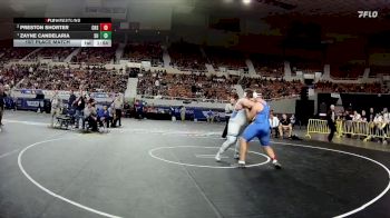 285-D1 1st Place Match - Zayne Candelaria, Sunnyside High School vs Preston Shorter, Chandler High School