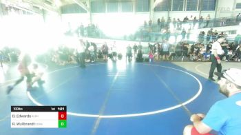 100 lbs Quarterfinal - Drake Edwards, Alpha Dawg vs Roman Wullbrandt, Cornerstone