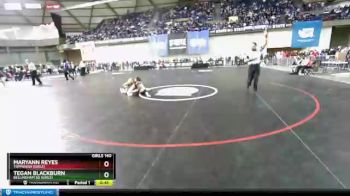 Girls 140 lbs Cons. Round 4 - Tegan Blackburn, Bellingham SD (Girls) vs MaryAnn Reyes, Toppenish (Girls)