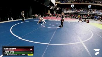 6A 138 lbs Quarterfinal - Hadyn Stine, Prosper Rock Hill vs Maya Khabbaz, Pflugerville Weiss