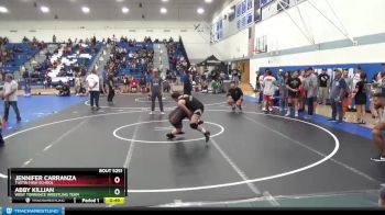 143 lbs Round 4 - Abby Killian, West Torrance Wrestling Team vs Jennifer Carranza, Tustin High School