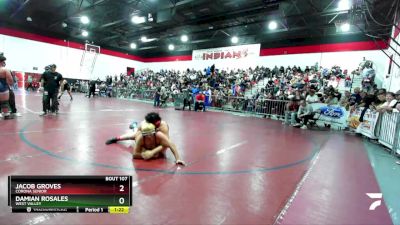 285 lbs Champ. Round 1 - Jacob Groves, Corona Senior vs Damian Rosales, West Valley