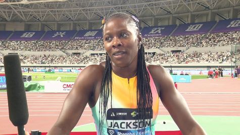 Shericka Jackson Chats Staying Healthy And Her 22.07 Season Best in Shanghai