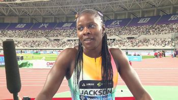 Shericka Jackson Chats Staying Healthy And Her 22.07 Season Best in Shanghai