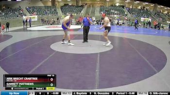 287 lbs Round 1 (4 Team) - Garrett Matthews, Eagle Point vs Arik Brecht Crabtree, Dallas