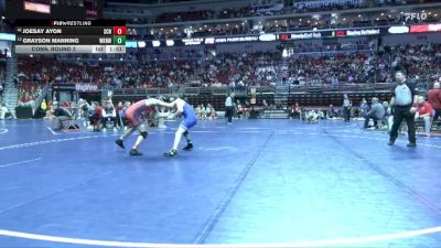 3A-120 lbs Cons. Round 2 - Joesay Ayon, Sioux City North vs Grayson Manning, Waukee Northwest