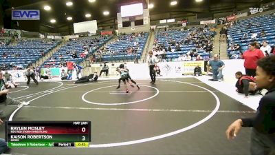 61 lbs Quarterfinal - Raylen Mosley, RSA Red Storm Wrestling vs Kaison Robertson, Derby