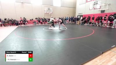 182 lbs Cons. Round 3 - Koen Hanson, Richland vs Adam Dalan, Walla Walla